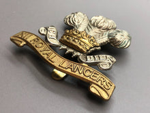 Load image into Gallery viewer, Original WW2 British Army 12th Royal Lancers Cap Badge
