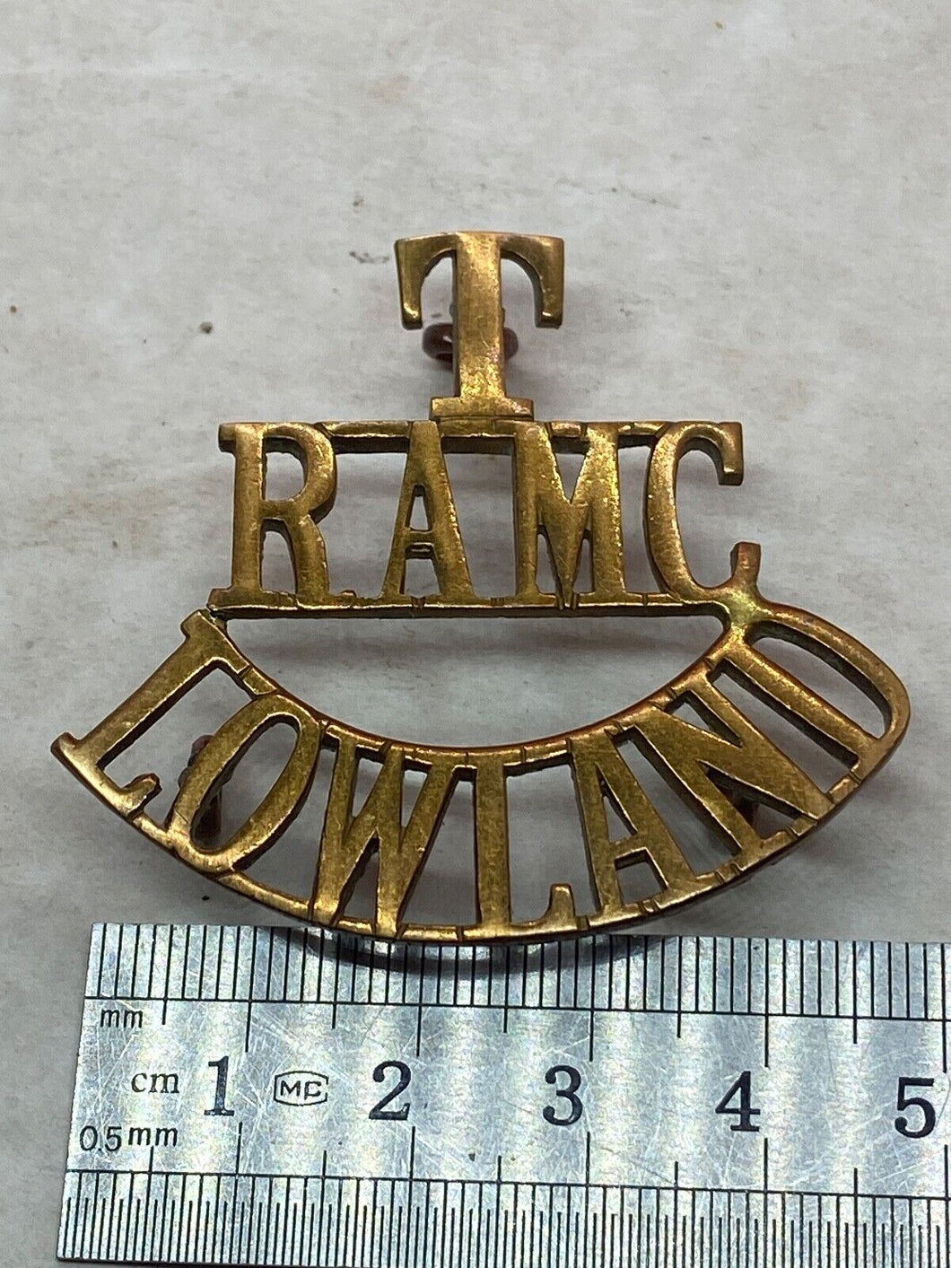 Original WW1 British Royal Army Medical Corps Lowland Territorial Shoulder Title