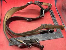 Load image into Gallery viewer, Original Post WW2 German Army Y-Straps in Leather with Metal Fittings
