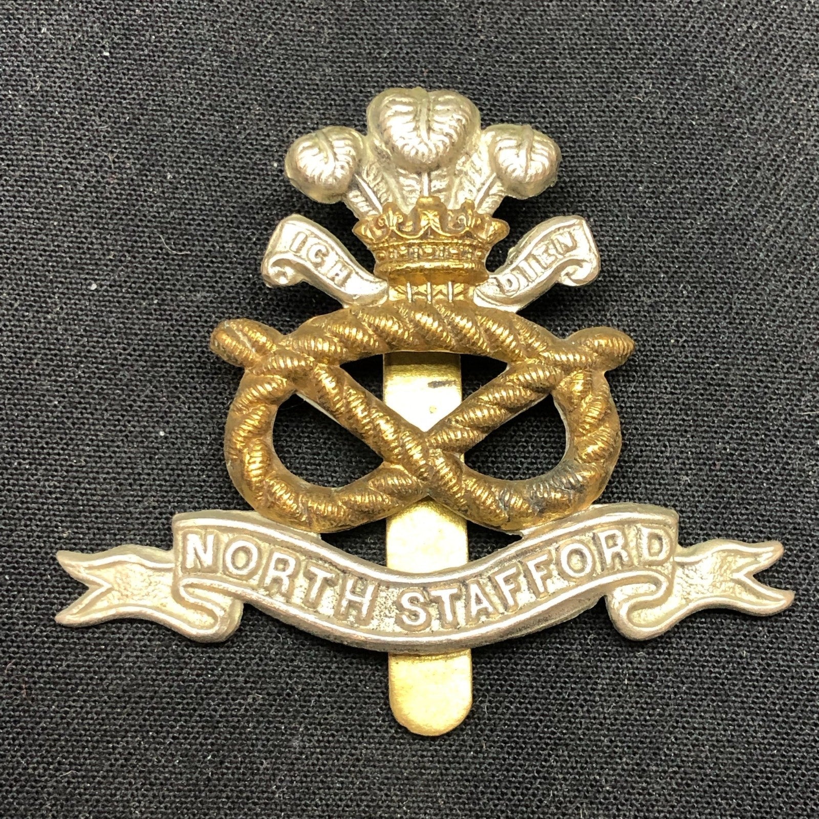 Original WW2 British Army Cap Badge - North Staffordshire Regiment - The Militaria Shop