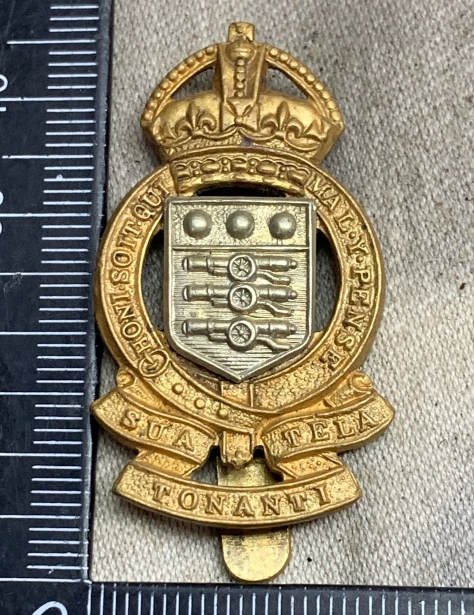 Original WW2 British Army RAOC Royal Army Ordnance Corps Cap Badge