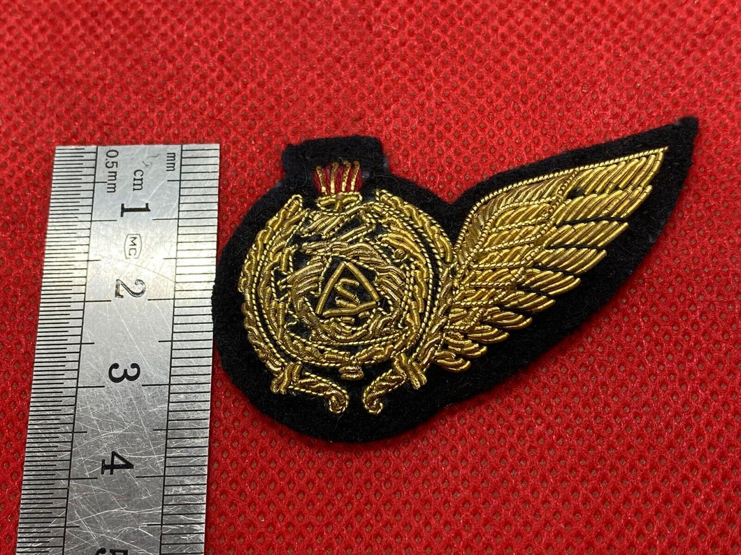 Iraq Kingdom Royal Iraq Air Force Bullion Patch Wing. 1940-1950s Unissued Condit