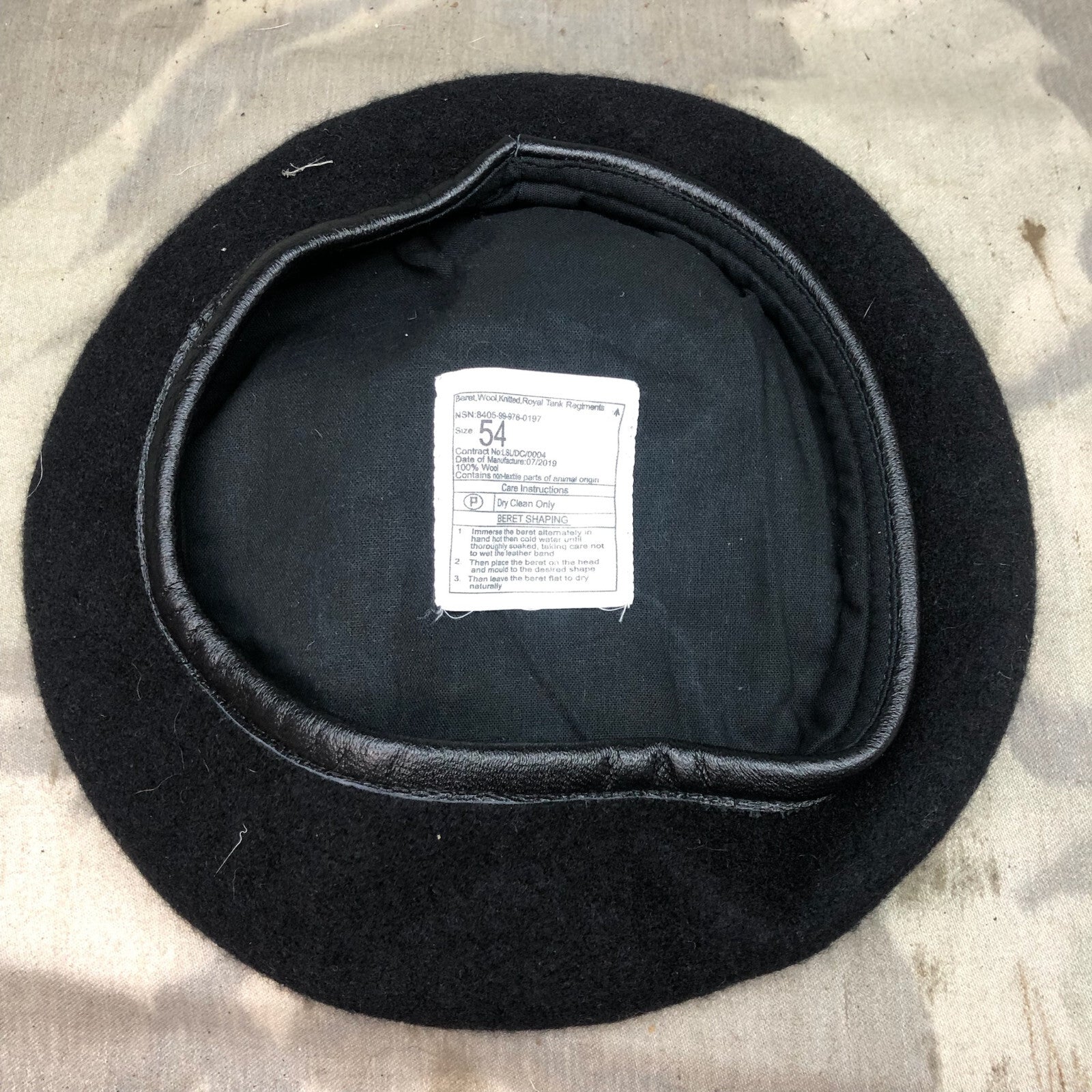 Genuine British Army Forces Beret - RTR Royal Tank Regiment - Size 54 - The Militaria Shop