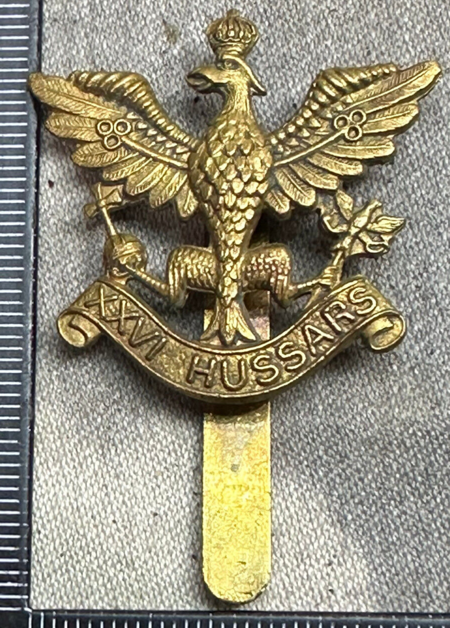 Original WW2 British Army Cap Badge - 26th Hussars