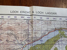 Original WW2 British Army OS Map of Scotland - Loch Ericht & Loch Laggan - The Militaria Shop