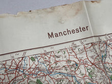 Load image into Gallery viewer, Original WW2 German Army Map of the UK - Manchester / Liverpool / Chester
