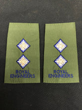 Load image into Gallery viewer, Genuine British Army Royal Engineers Rank Slides, Olive Green, (Lt) - The Militaria Shop
