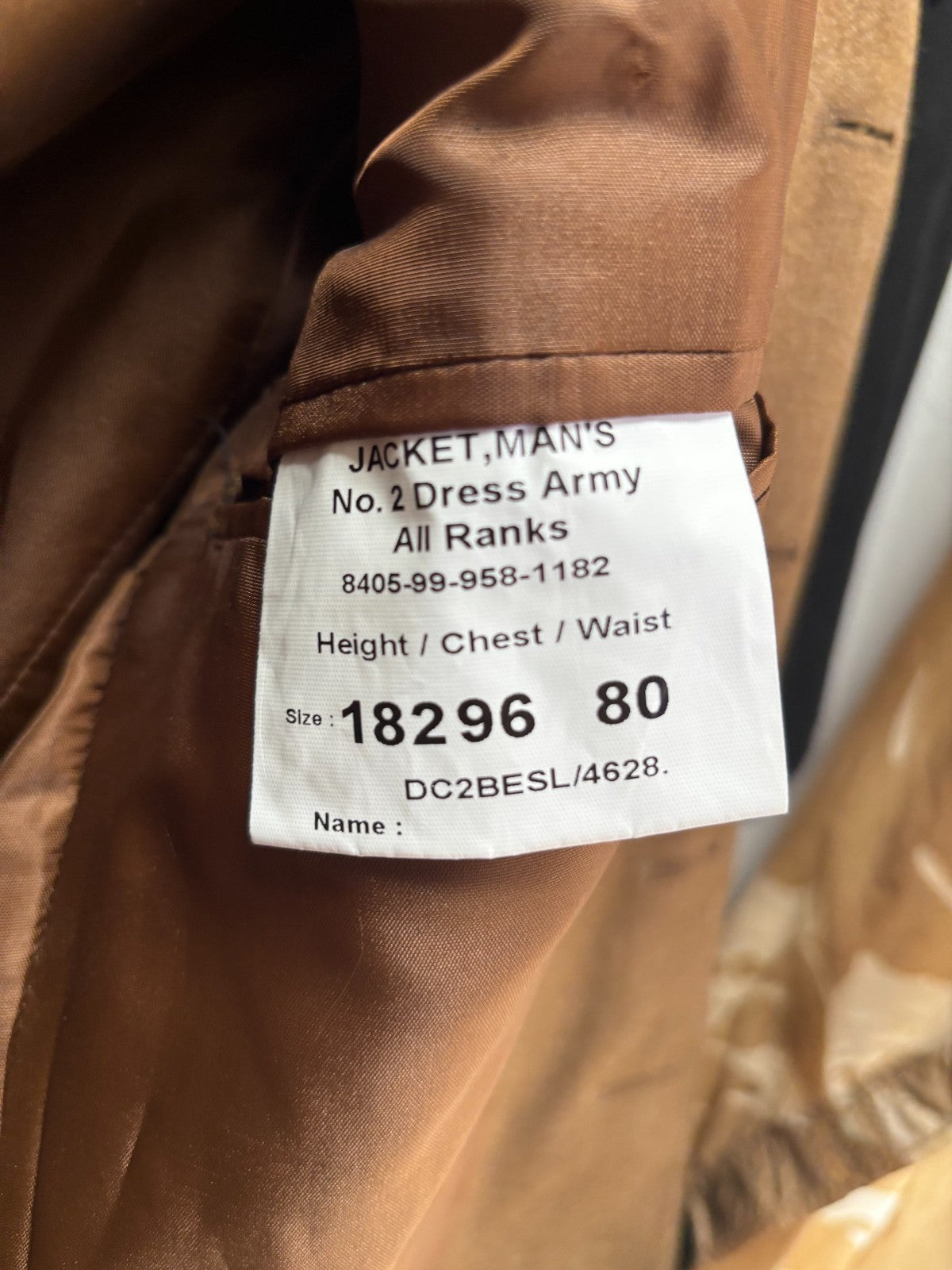 Grade 1 British Army FAD Para Patched No2 Dress Uniform Jacket - Size 182/96/80 - The Militaria Shop