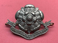 Load image into Gallery viewer, Original WW1 British Army Lancashire Hussars Cap Badge
