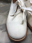 Genuine British Army Women's White Summer Shoes - WW2 Pattern - Size UK 4.5 S - The Militaria Shop