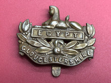 Load image into Gallery viewer, Original WW1/WW2 British Army Gloucestershire Regiment Cap Badge
