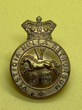 Load image into Gallery viewer, Original British Army Victorian Crown 5th Dragoon Guards Cap Badge
