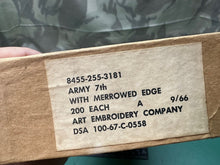 Load image into Gallery viewer, Original US New Old Stock 200x 7th Army Badges Bulk Box - Price for 200 Badges!!
