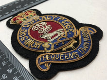 Load image into Gallery viewer, British Army Bullion Embroidered Blazer Badge - The Queen&#39;s Own Hussars
