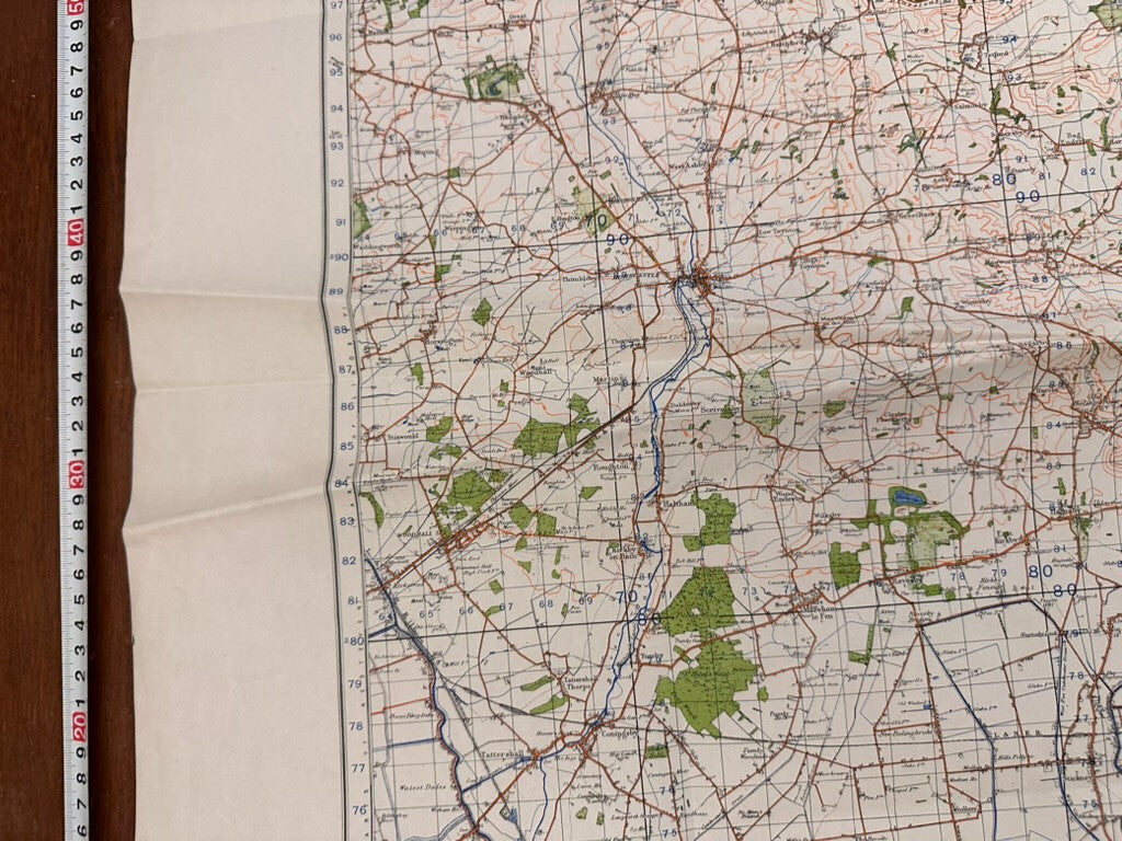Original WW2 British Army GSGS OS Map England - Horncastel & Skegness - The Militaria Shop