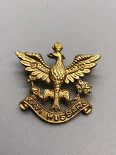 Load image into Gallery viewer, Original British Army WW2 British Army 26th Hussars Regiment (XXVI) Cap Badge
