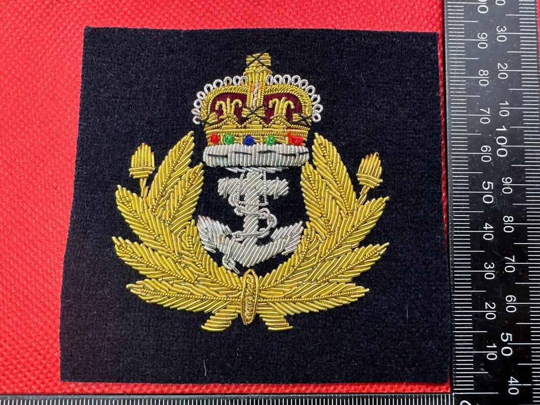 British Royal Navy Bullion Embroidered Blazer Badge