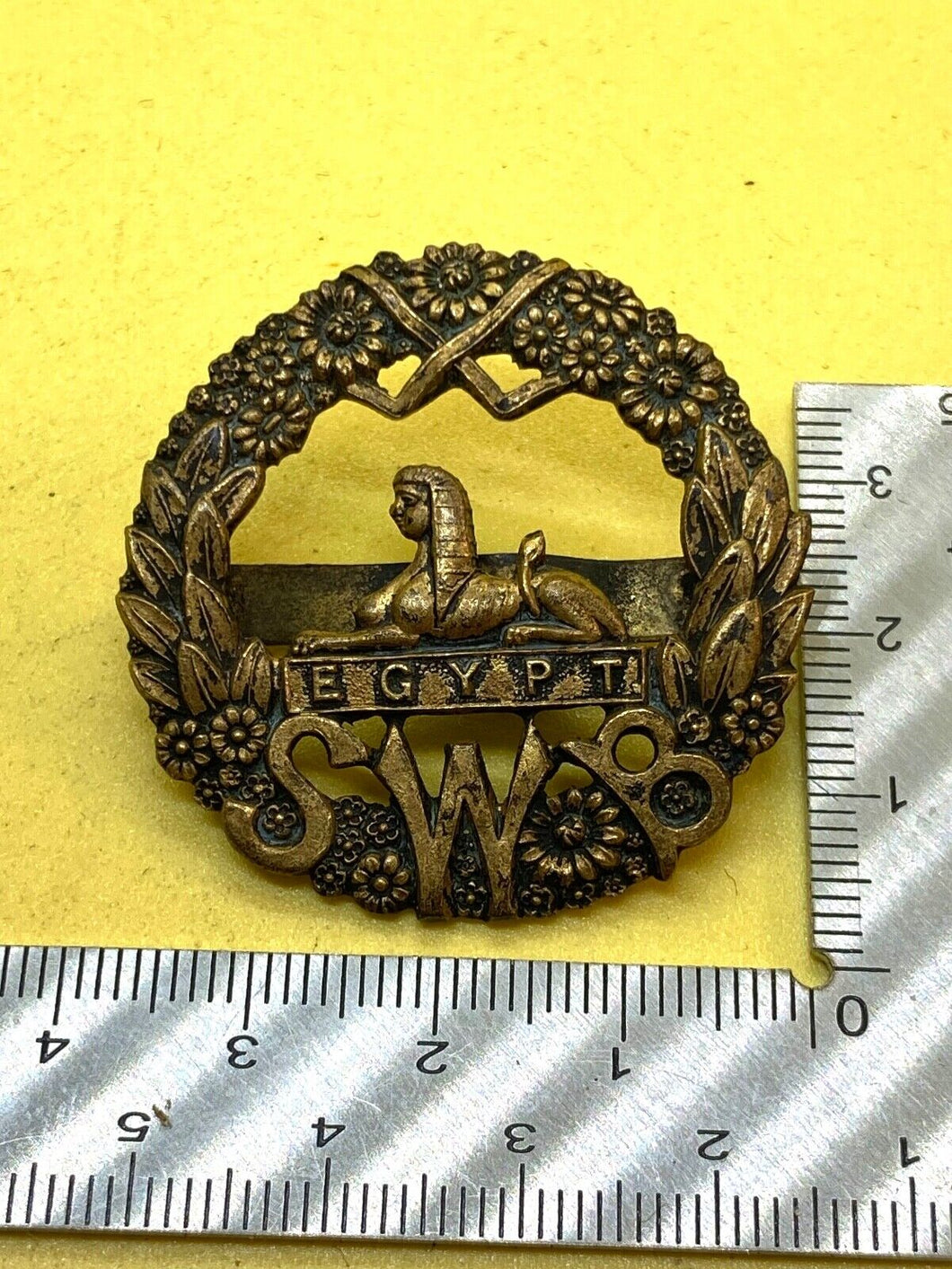 Original British Army South Wales Borderers Officer's Cap Badge