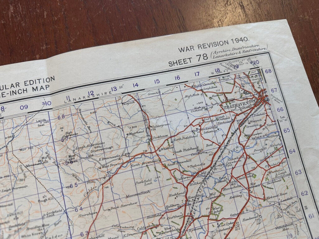 Original WW2 British Army GSGS OS Map of Scotland - Kilmarnock & Ayr - The Militaria Shop
