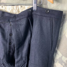 Load image into Gallery viewer, New Old Stock - Genuine British Civil Defence Serge Blue Trousers 42&quot;/43&quot; Waist
