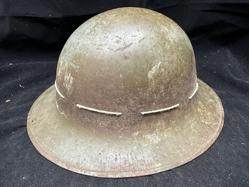 Original WW2 British Civil Defence Civillian Zuckerman Helmet - Size LARGE 1941