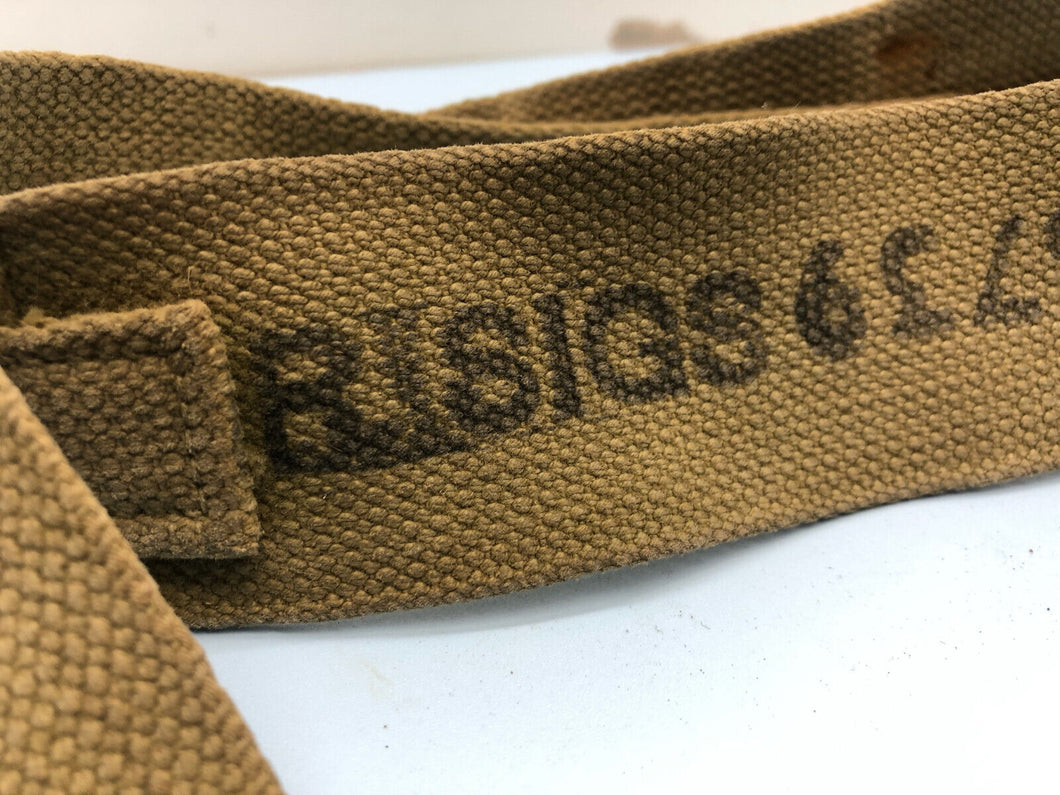 Original WW2 British Army Tan Webbing Shoulder Strap 37 Pattern - Royal Signals