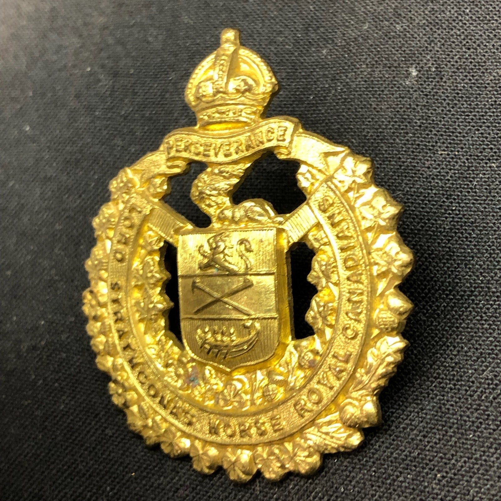 Original WW2 Canadian Army Cap Badge - Lord Strathcona's Horse (Royal Canadians) - The Militaria Shop