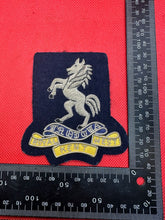 Load image into Gallery viewer, British Army Bullion Embroidered Blazer Badge - Royal West Kent Regiment
