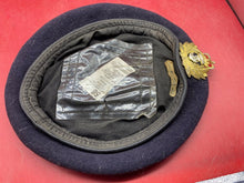Charger l&#39;image dans la galerie, Original Named British Royal Navy Cap with Badge - Size 58
