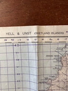 Original WW2 British Army GSGS Map of Scotland - Yell & Unst - Shetland Islands - The Militaria Shop