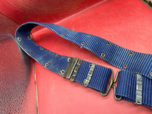 Lade das Bild in den Galerie-Viewer, Interesting Large Size Blue Canvas Military Belt in Good Condition - Approx 44&quot;
