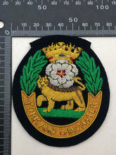 Load image into Gallery viewer, British Army Bullion Embroidered Blazer Badge - York &amp; Lancaster Regiment
