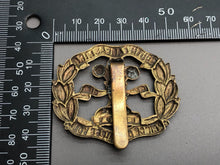 Load image into Gallery viewer, Original British Army WW1 South Lancashire Prince of Wales&#39;s Volunteer Cap Badge
