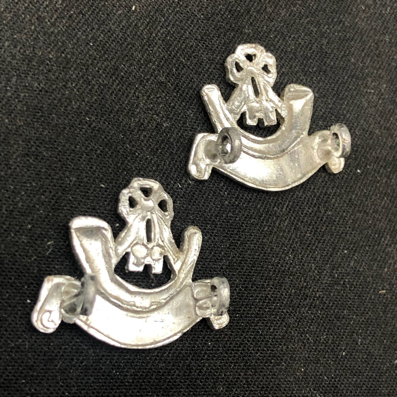 Original British Collar Badge Pair - Light Infantry - The Militaria Shop