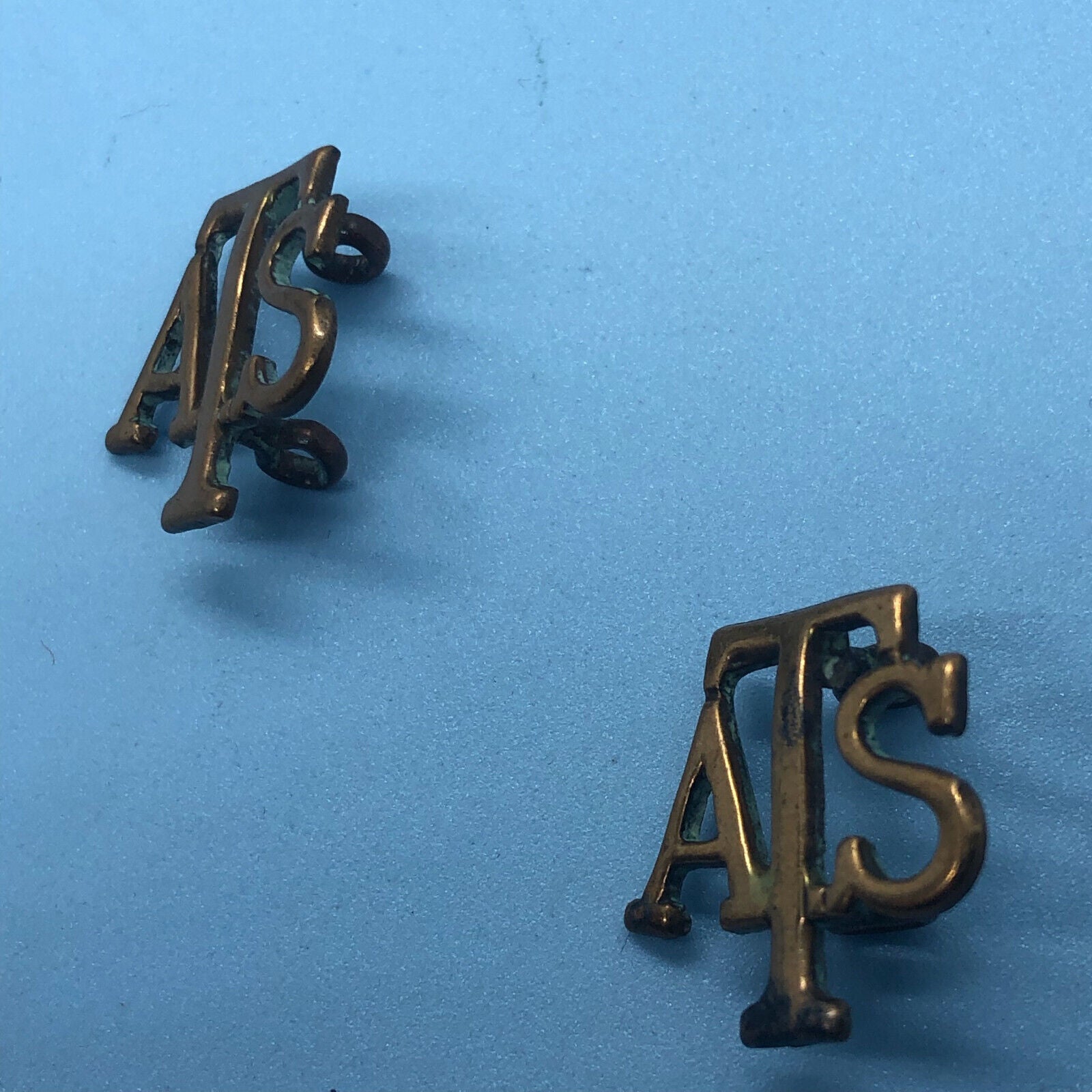 Genuine British Army Auxiliary Territorial Service ATS Collar Badges Pair - The Militaria Shop
