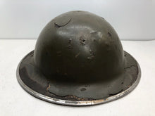 Lade das Bild in den Galerie-Viewer, Original WW2 British Army Thick Green Painted Mk2 Brodie Helmet
