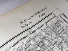 Load image into Gallery viewer, Original WW2 German Army Map of La Havre, Normandy, France
