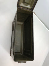 Charger l&#39;image dans la galerie, Original WW2 US Army .30 Cal Ammo Box Tin (Empty) - Untouched Example
