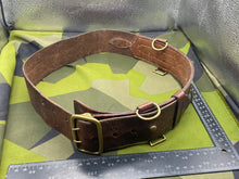 Load image into Gallery viewer, Original British Army Officer&#39;s Sam Browne Leather Belt - Approx 32&quot; Waist - The Militaria Shop
