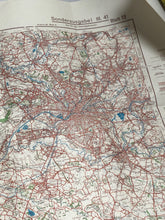 Load image into Gallery viewer, Original WW2 German Army Map of UK - Manchester / Liverpool / North West England
