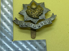 Load image into Gallery viewer, Original British Army WW1 Cheshire Regiment Cap Badge
