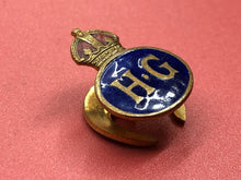 Load image into Gallery viewer, Original WW2 British Army Home Guard (H.G.) Enamel Lapel Badge
