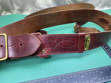 Load image into Gallery viewer, Original British Army WW1 / WW2 Officer&#39;s Sam Browne Belt with Cross Strap - 36&quot;
