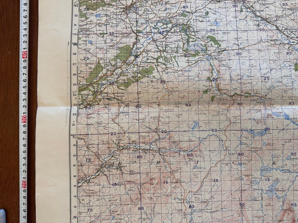 Original WW2 British Army GSGS OS Map of Scotland - Loch Doon - The Militaria Shop