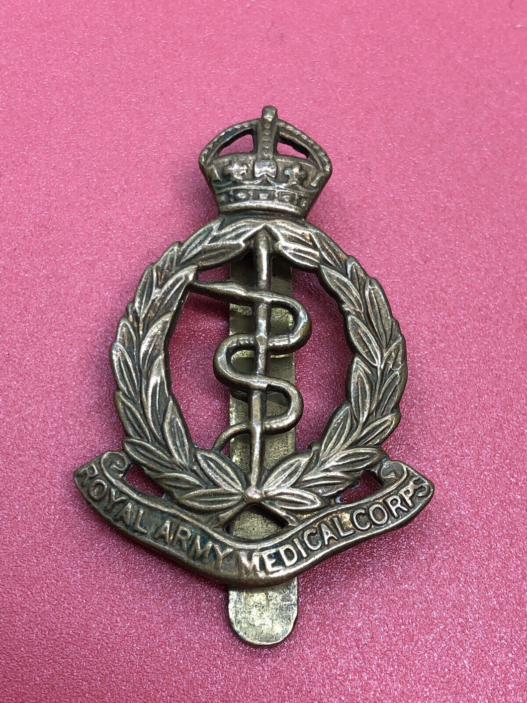 Original WW2 British Army Cap Badge - Royal Army Medical Corps RAMC