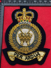 Load image into Gallery viewer, British RAF Royal Air Force Regiment Bullion Embroidered Blazer Badge
