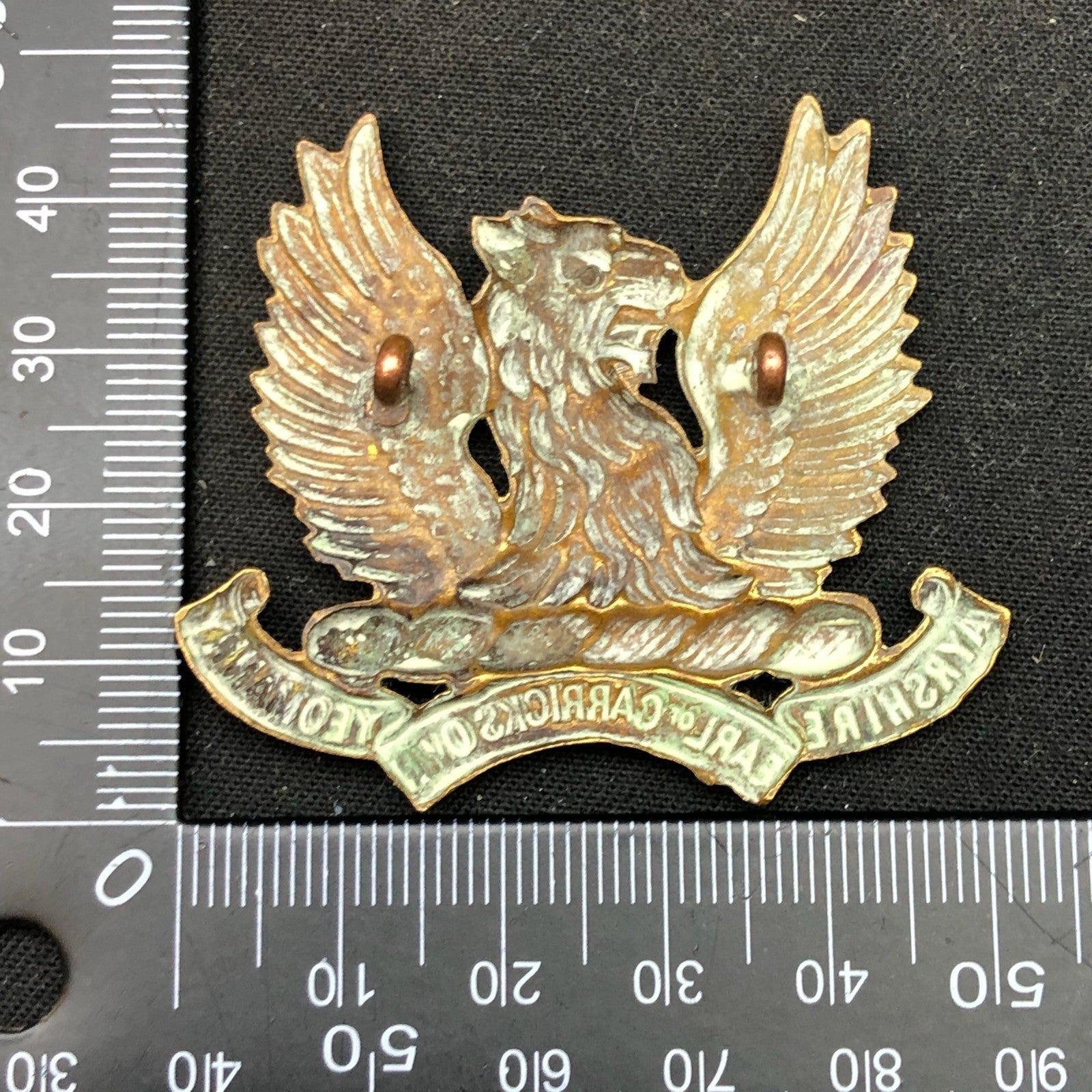 Original WW1 British Army Cap Badge - Ayrshire (Earl of Carrick's Own) Yeomanry - The Militaria Shop