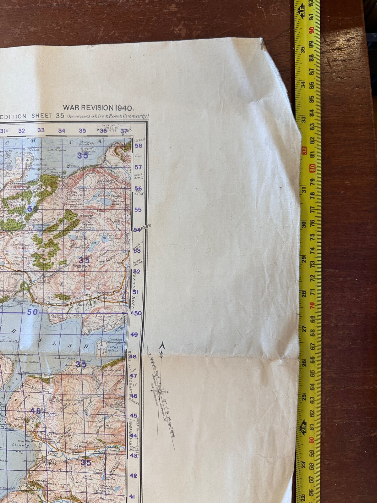 Original WW2 British Army GSGS Map of Scotland - Sound of Sleat - The Militaria Shop