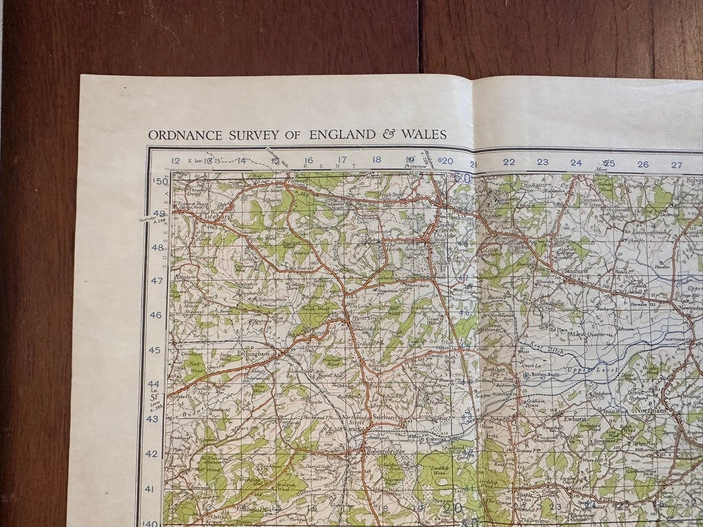 Original WW2 British Army GSGS OS Map of England - Hastings - The Militaria Shop