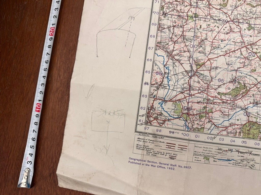Original WW2 British Army GSGS OS Map of Great Britain - Worcester - The Militaria Shop